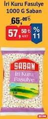 SABAN İRİ KURU FASULYE 1000 G